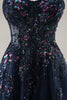 Load image into Gallery viewer, Sparkly Green Floral Corset Tulle Long Prom Dress with Appliques