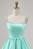 Load image into Gallery viewer, Sparkly Fuchsia Short Ruched Satin Homecoming Dress with Beading