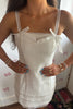 Load image into Gallery viewer, White Bodycon Tweed Short Homecoming Dress With Bows
