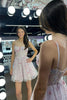 Load image into Gallery viewer, Floral Pink A Line Tulle Short Corset Homecoming Dress