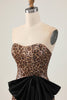 Load image into Gallery viewer, Sparkly Brown Leopard Tight Sequins Short Homecoming Dress