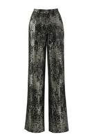 Load image into Gallery viewer, 2 Piece Black and Gold Peak Lapel Women Prom Suits with Sleeves