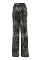 Load image into Gallery viewer, 2 Piece Black and Gold Peak Lapel Women Prom Suits with Sleeves