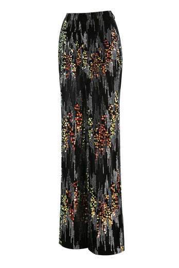 Sparkly Black Peak Lapel 2 Piece Sequin Women Prom Suits
