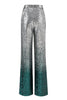 Load image into Gallery viewer, Sparkly Silver and Peacock 2 Piece Sequin Peak Lapel Women Prom Suits