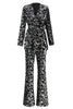 Load image into Gallery viewer, Sparkly Black Sequin 2 Piece Women Prom Suits with Sash