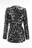 Load image into Gallery viewer, Sparkly Black Sequin 2 Piece Women Prom Suits with Sash