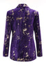 Load image into Gallery viewer, 2 Piece Sparkly Purple Jacquard Notched Lapel Women Prom Homecoming Suits