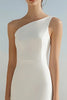 Load image into Gallery viewer, Simple One Shoulder Ivory Mermaid Maxi Rehearsal Dinner Dress