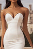 Load image into Gallery viewer, Mermaid Ivory Sweetheart Rehearsal Dinner Dress with Slit