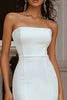 Load image into Gallery viewer, Ivory High-Low Strapless Rehearsal Dinner Dress with Ruffles