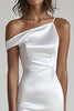 Load image into Gallery viewer, Ivory Mermaid One Shoulder Maxi Satin Rehearsal Dinner Dress
