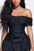 Load image into Gallery viewer, Ruched Tight Little Black Dress