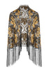 Load image into Gallery viewer, Sparkly Apricot Beaded Fringed 1920s Cape with Sequins