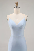 Load image into Gallery viewer, Sparkly Blue Backless Beaded Tight Short Homecoming Dress