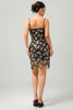Load image into Gallery viewer, Sparkly Black Golden Tight Sequins Short 1920s Dress with Beading