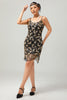 Load image into Gallery viewer, Sparkly Black Golden Tight Sequins Short 1920s Dress with Beading