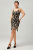 Load image into Gallery viewer, Sparkly Black Golden Tight Sequins Short 1920s Dress with Beading