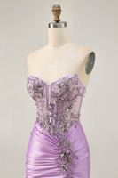 Load image into Gallery viewer, Sparkly Grey Green Tight Short Corset Homecoming Dress with Beading