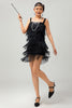 Load image into Gallery viewer, Sparkly Golden Tight Short Flapper Dress with Fringes