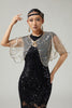Load image into Gallery viewer, Sparkly Black Golden Sequins Tulle 1920s Cape
