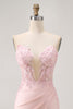 Load image into Gallery viewer, Foral Blush Tight Satin Short Corset Homecoming Dress with Lace