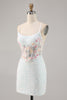 Load image into Gallery viewer, Sparky Short White Corset Floral Tight Homecoming Dress