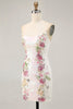 Load image into Gallery viewer, Sparkly White Floral Tight Sequined Short Homecoming Dress