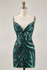 Load image into Gallery viewer, Sparkly Royal Blue Tight Beaded Strapless Short Homecoming Dress