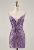 Load image into Gallery viewer, Sparkly Royal Blue Tight Beaded Strapless Short Homecoming Dress