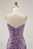Load image into Gallery viewer, Sparkly Royal Blue Tight Beaded Strapless Short Homecoming Dress