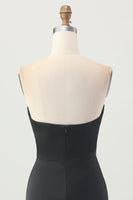 Load image into Gallery viewer, Sparkly Black Strapless Tight Short Corset Homecoming Dress with Sequins