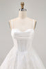 Load image into Gallery viewer, White Spaghetti Straps Short Corset Homecoming Dress with Lace