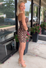 Load image into Gallery viewer, Brown Leopard Tight Strapless Short Corset Homecoming Dress
