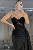 Load image into Gallery viewer, Sparkly Black Sweetheart Mermaid Long Corset Prom Dress with Beading