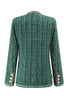 Load image into Gallery viewer, 2 Piece Dark Green Tweed Plaid Women Prom Suits