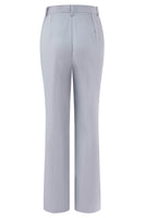 Load image into Gallery viewer, 2 Piece Grey Blue Shawl Lapel Women Prom Suits with Lace