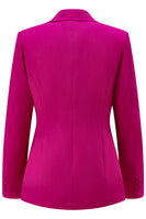 Load image into Gallery viewer, 2 Piece Dark Fuchsia Satin Notched Lapel Women Prom Suits