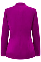 Load image into Gallery viewer, 2 Piece Dark Fuchsia Satin Notched Lapel Women Prom Suits