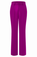 Load image into Gallery viewer, 2 Piece Dark Fuchsia Satin Notched Lapel Women Prom Suits