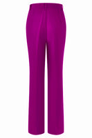 Load image into Gallery viewer, 2 Piece Dark Fuchsia Satin Notched Lapel Women Prom Suits