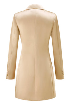 Champagne Single Breasted Peak Lapel Long Sleeves Prom Blazer