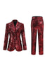 Load image into Gallery viewer, Sparkly Red Leopard 2 Piece Sequin Peak Lapel Women Prom Suits