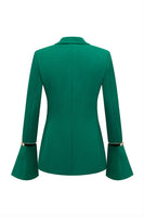 Load image into Gallery viewer, Dark Green 2 Piece Double Breasted Peak Lapel Prom Suits with Pearls