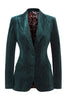 Load image into Gallery viewer, 2 Piece Sparkly Dark Green Single Breasted Peak Lapel Women Prom Suits