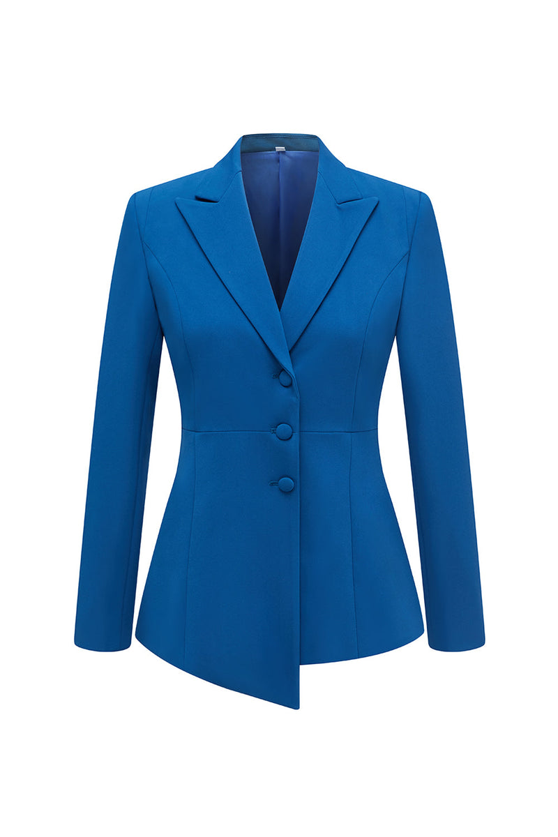 Load image into Gallery viewer, Dark Blue Peak Lapel 2 Piece Single Breasted Prom Suits