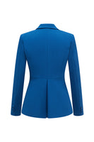 Load image into Gallery viewer, Dark Blue Peak Lapel 2 Piece Single Breasted Prom Suits