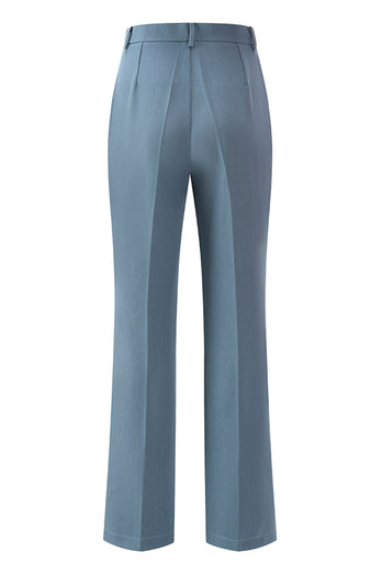 2 Piece Grey Blue Cut Out Notched Lapel Women Prom Suits