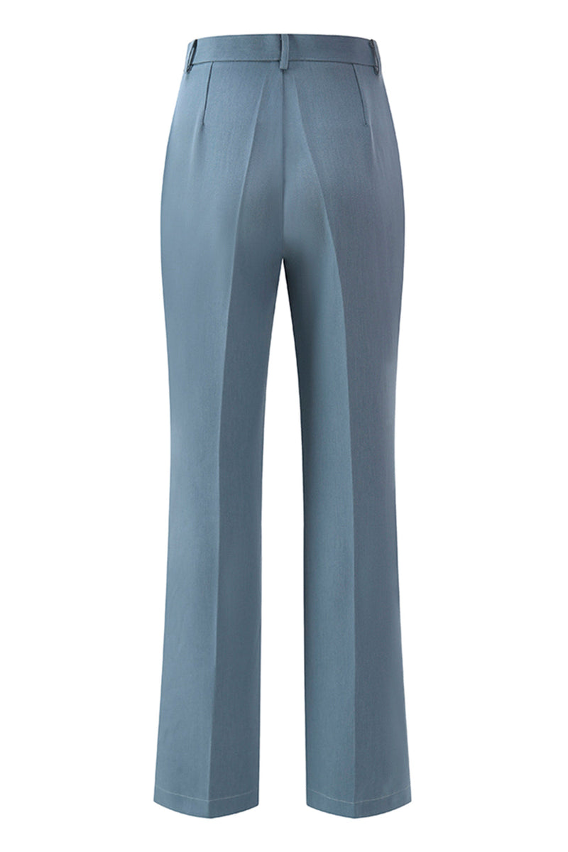 Load image into Gallery viewer, 2 Piece Grey Blue Cut Out Notched Lapel Women Prom Suits