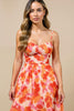 Load image into Gallery viewer, Sunset Chiffon Spaghetti Straps Pleated Midi Wedding Guest Dress